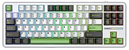Клавиатура Aula F87 3in1 white-black-green