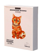 Мозайка Кошка деревянная