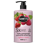SANFITO Гель для душа Клубника и малина 1л/8