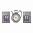 Комплект Рубин Классика Часы настенные+чайник 26.5*24 см+2 чашки 2622+2-006 серый с серебром