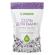 SYNERGETIC Соль для ванн с маслом лаванды 1 кг/6