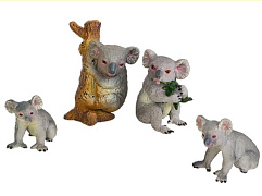 Фигурка Мир диких животных Семья коал 4 предмета