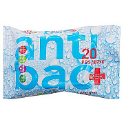 W&W Салфетки влажные Antibacterial 20 шт/48