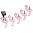 Гирлянда садовая Эра ERADG012-07 10 подсвечиваемых светодиодов Фламинго на солнечной батарее