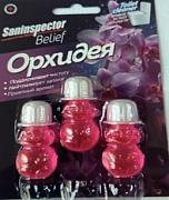 SAN INSPECTOR Чистящее средство для унитаза гелевые цветочки  Орхидея/48