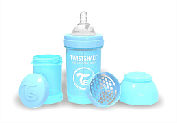 Бутылочка антиколиковая Twistshake для кормления 180 мл пастельный синий