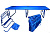 Раскладушка туристическая в чехле Тишь П3 180*65*38 см максимальная нагрузка 150 кг синий