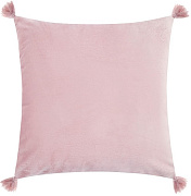 Чехол на подушку с кисточками 45*45 см Этель розовый