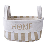 Корзина тканевая для белья Home 36*27*18 см бежевый/1