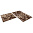 Shahintex Набор ковриков для ванной 50*80/50*50 см Loop Italiano Джунгли шоколадный 37/18