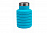 Бутылка для воды силиконовая складная с крышкой 500 мл голубой/1