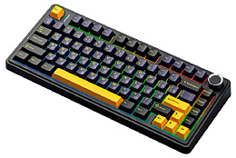 Клавиатура Aula F75 black-dark blue-orange gray switches