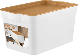 Keeplex Wood Ящик для хранения 2.3 л 21.1*14.1*11 см белый/11