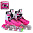 Роликовые коньки City-Ride размер S 29-33 розовый/серый