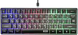 Клавиатура проводная Defender GK-116 RU red