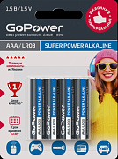 Батарейка Go Power Alkaline LR03-AAA 4 шт на блистере