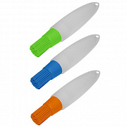 Кисточка с ручкой-контейнером силиконовая 3 цвета DH80-17/6/150