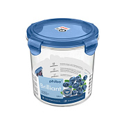 Brilliant Контейнер для продуктов герметичный круглый 1.15 л синий/12