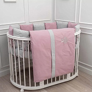 Комплект для детской кровати Lappetti Organic baby cotton 6 предметов розовый