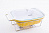 Мармит промоугольный желтый с подставкой для греющей свечи керамический 30 см 1.35 л/6