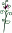 Держатель для комнатных растений стрекоза на ветке dr 10-2 зеленый/фиолетовый