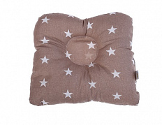 Подушка ортопедическая Тутси для новорожденных Звезда кофейный