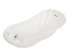 Детская ванна для купания Pituso Ronda слив/термометр 101 см белый