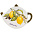 Лемон три Подставка под чайный пакетик 12*8.5*1.5 см/144