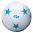 Мяч футбольный City Ride 3-слойный размер 5 22 см белый/голубой