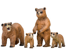 Набор фигурок Мир диких животных Семья медведей 4 предмета