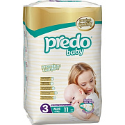 Подгузники Predo Baby №3 4-9 кг 11 шт