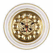 Часы настенные Молитва круг 60 см 6141-113W белый с золотом