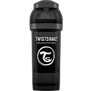Антиколиковая бутылочка Twistshake для кормления 260 мл чёрный Супергерой