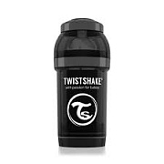 Бутылочка антиколиковая Twistshake для кормления 180 мл черный Супергерой		