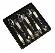 Набор столовых ложек 6 шт Версаль Luxury Antique Gold+Steel Champagne Pearl Color/1