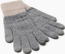 Перчатки для девочки Minaku 22 см серый