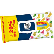 EMILY STYLE Салфетки влажные Tropic 100+20 шт упаковка с крышкой/28