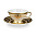 Набор чайных пар 155 мл 6 шт Constanza-Alena 3D Creme Gold