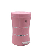 Ведро для мусора 12 л XL Pink pink lid silver line/4
