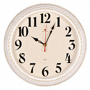 Часы настенные Рубин Классика круг 28.5 см 2950-004 белый-золотой