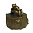 Шкатулка Лягушка на пне золото L11W11H11 см