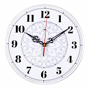 Часы настенные Узор Рубин круг 25 см 2524-124 белый