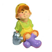 Фигура декоративная Мальчик в кепке-уточке L16W17H19