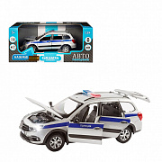 Машинка ТМ Автопанорама металлическая Lada Granta Cross Полиция серебряный 24,5*12,5*10,5 см 