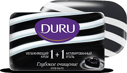 DURU Крем-мыло 1+1 Активированный уголь 80 гр24