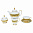 Сервиз чайный 6 персон 15 предметов Constanza-Royal Gree Gold