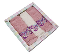 Кухонные полотенца махровые 3 шт Бабочка