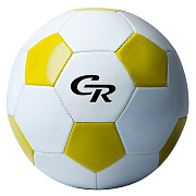 Мяч футбольный City Ride 2-слойный размер 5 22 см белый/желтый