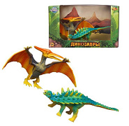 Игровой набор Abtoys Юный натуралист Динозавры Кентозавр против Птеродактиля