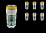 Persa Golden White Decor Набор стаканов для воды 370 мл 6 шт